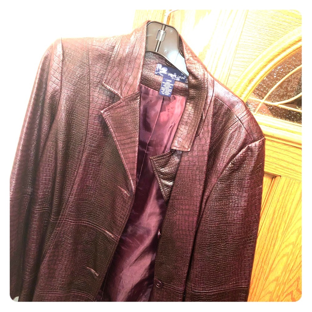 Polyester stylish plum fashion jacket